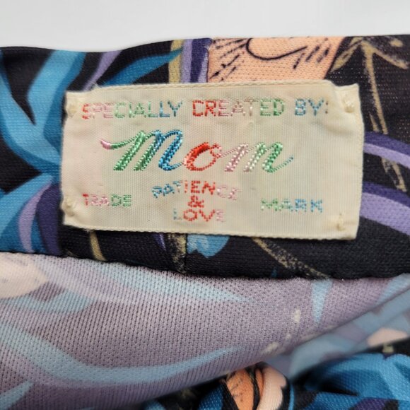 Vintage 70s Botanical Lavallière (Tie-Neck Bow) Blouse Estimated Size Small - Picture 6 of 12